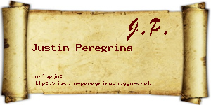 Justin Peregrina névjegykártya